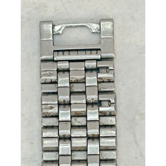 Vintage 1986 Men's Citizen Black Dial Lattice Hobnail Calendar Watch 5510-H01083 - Picture 5 of 13